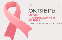 Октябрь –Всемирный месяц борьбы с раком молочной железы!