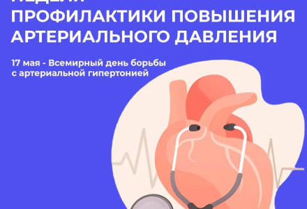 Неделя борьбы с артериальной гипертонией и приверженности назначенной врачом терапии (в честь Всемирного дня борьбы с артериальной гипертонией 17 мая)